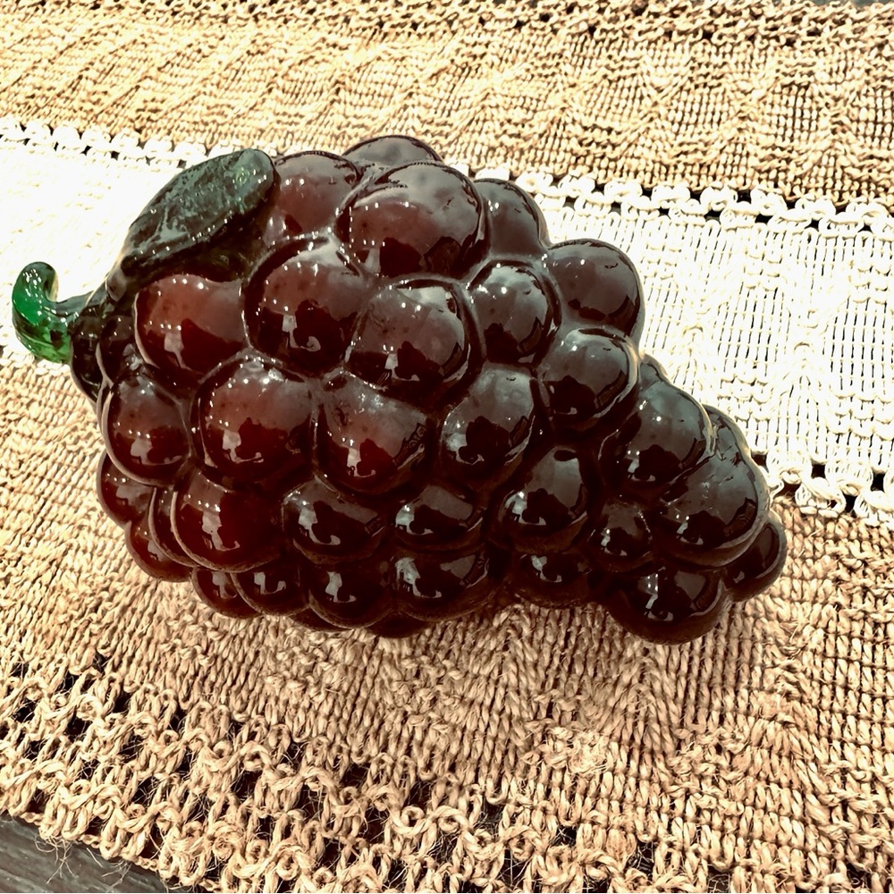 Glass Grape Cluster Decor